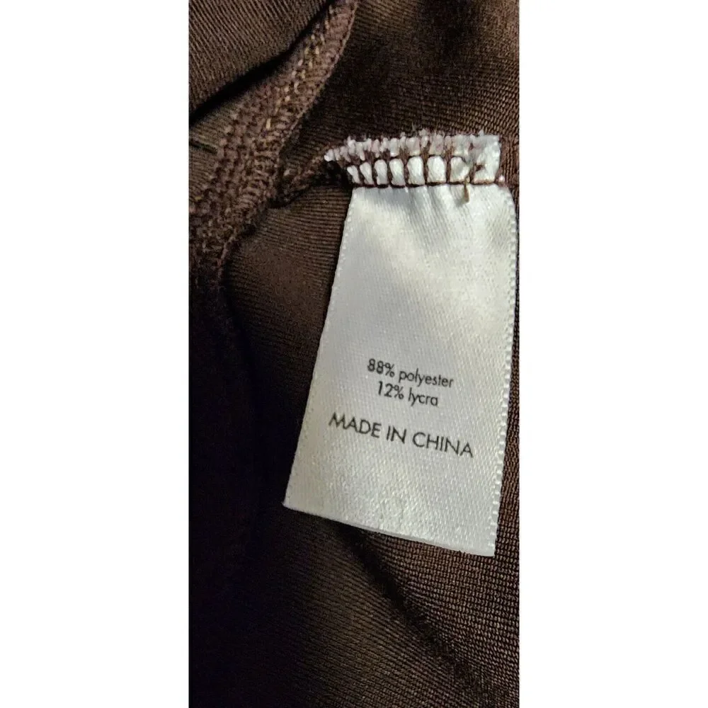 Lucy Tech Women's Size M Brown Full Zip Long Sleeve Jacket Activewear